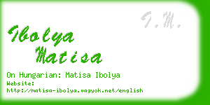 ibolya matisa business card